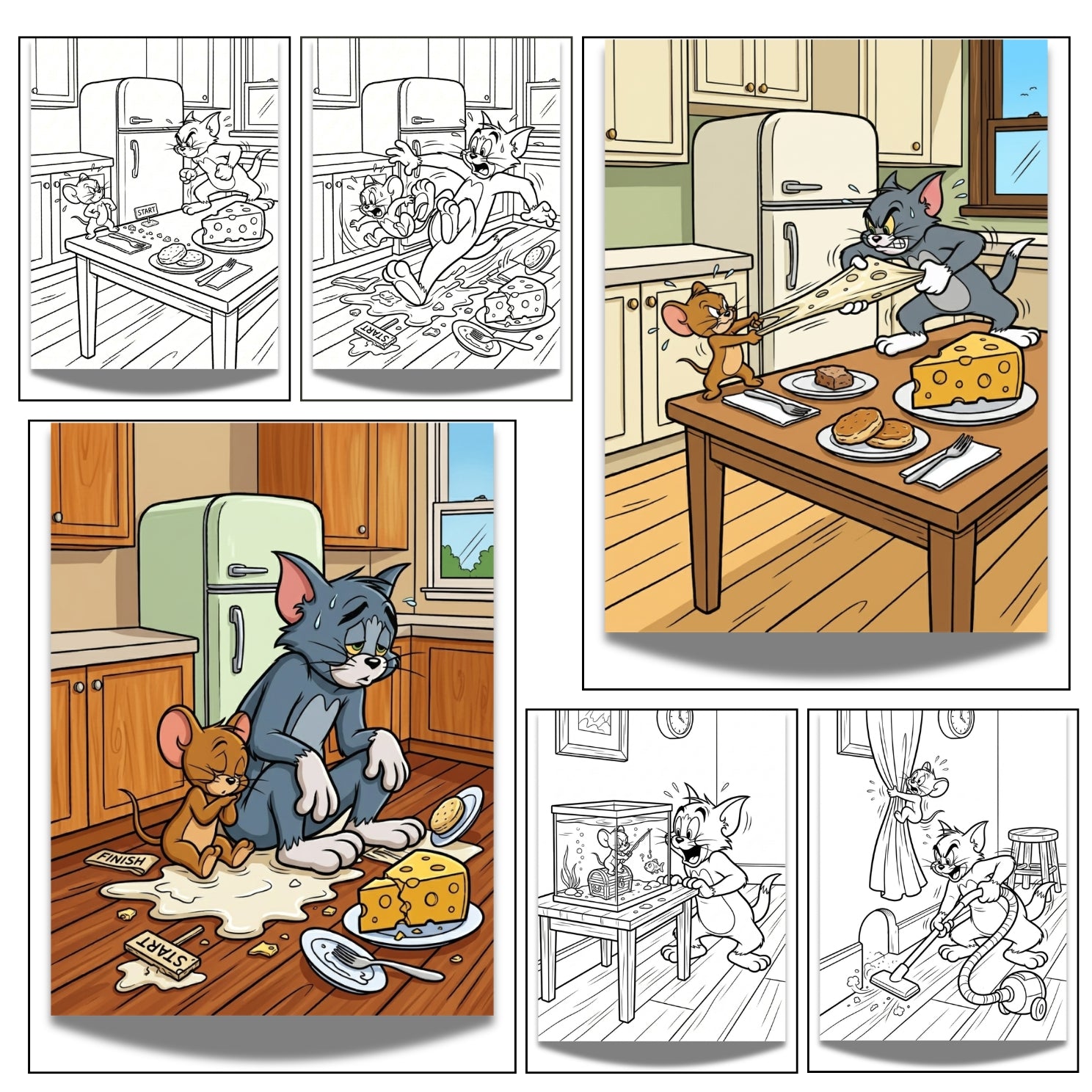 Printable Tom and Jerry Coloring Book | 20 Premium Kids Activity Pages
