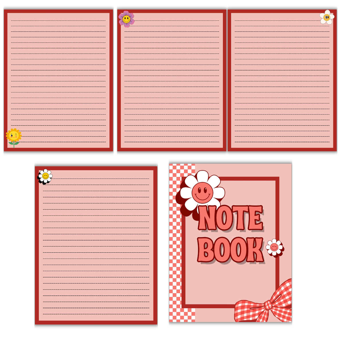 Cahier Rouge Passion – Bloc-Notes Élégant & Moderne