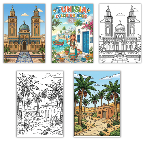 Mon Livre de Coloriage de la Tunisie