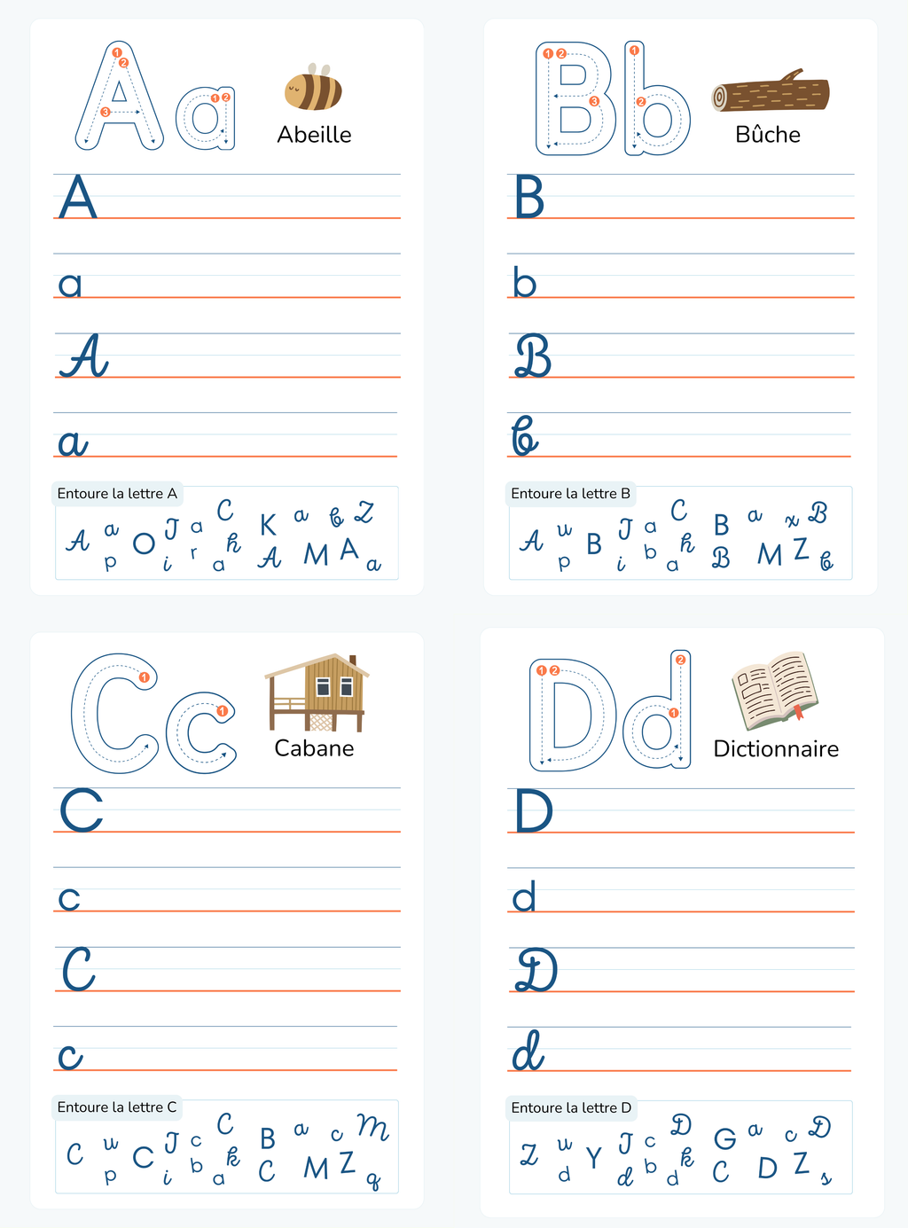 ABC Alphabet Tracing & Learning Workbook | French Educational Activity Book