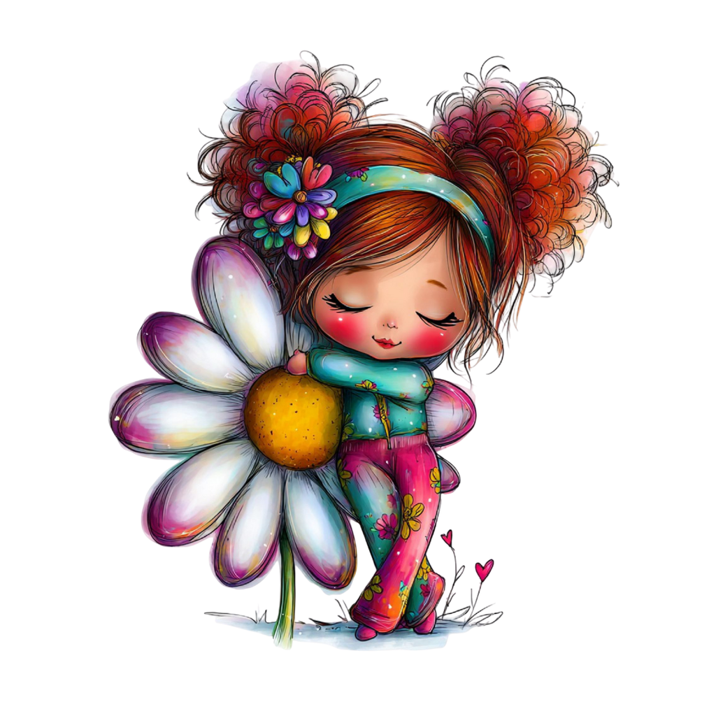 14 Spring Flower Girl Clipart Bundle – Cute Floral Girls, Watercolor PNG, SVG & Printable PDF