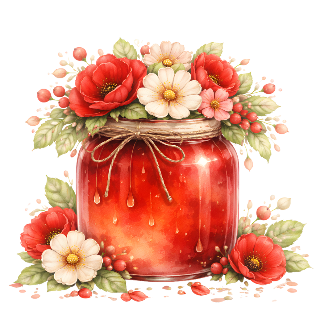 25 Red Floral Watercolor Clipart Bundle – PNG, SVG & PDF