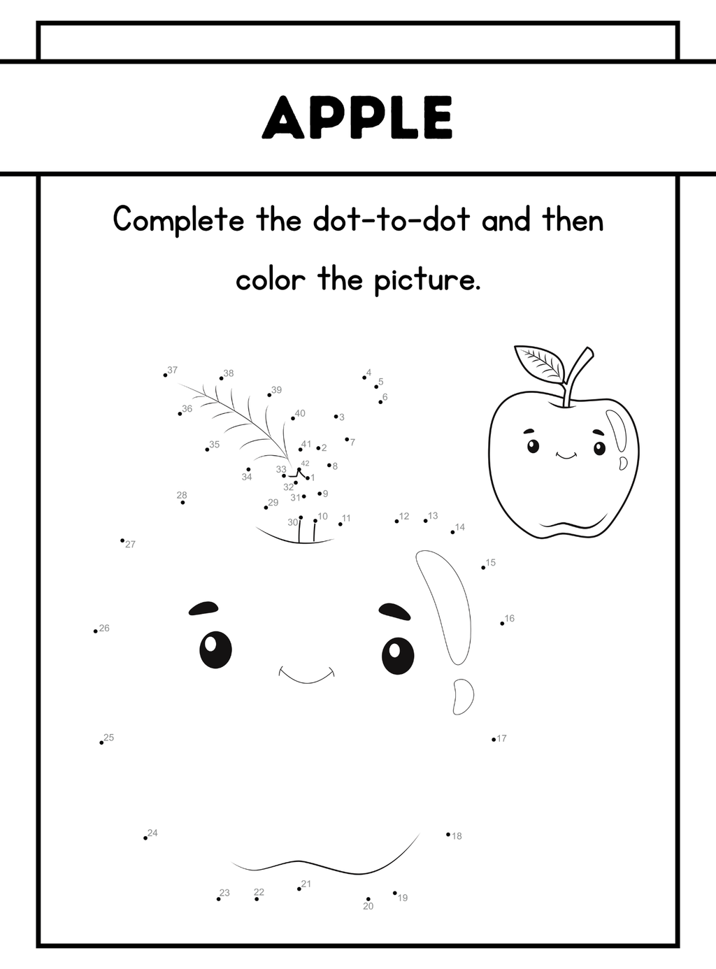 Dot-to-Dot Food & Vehicles Workbook