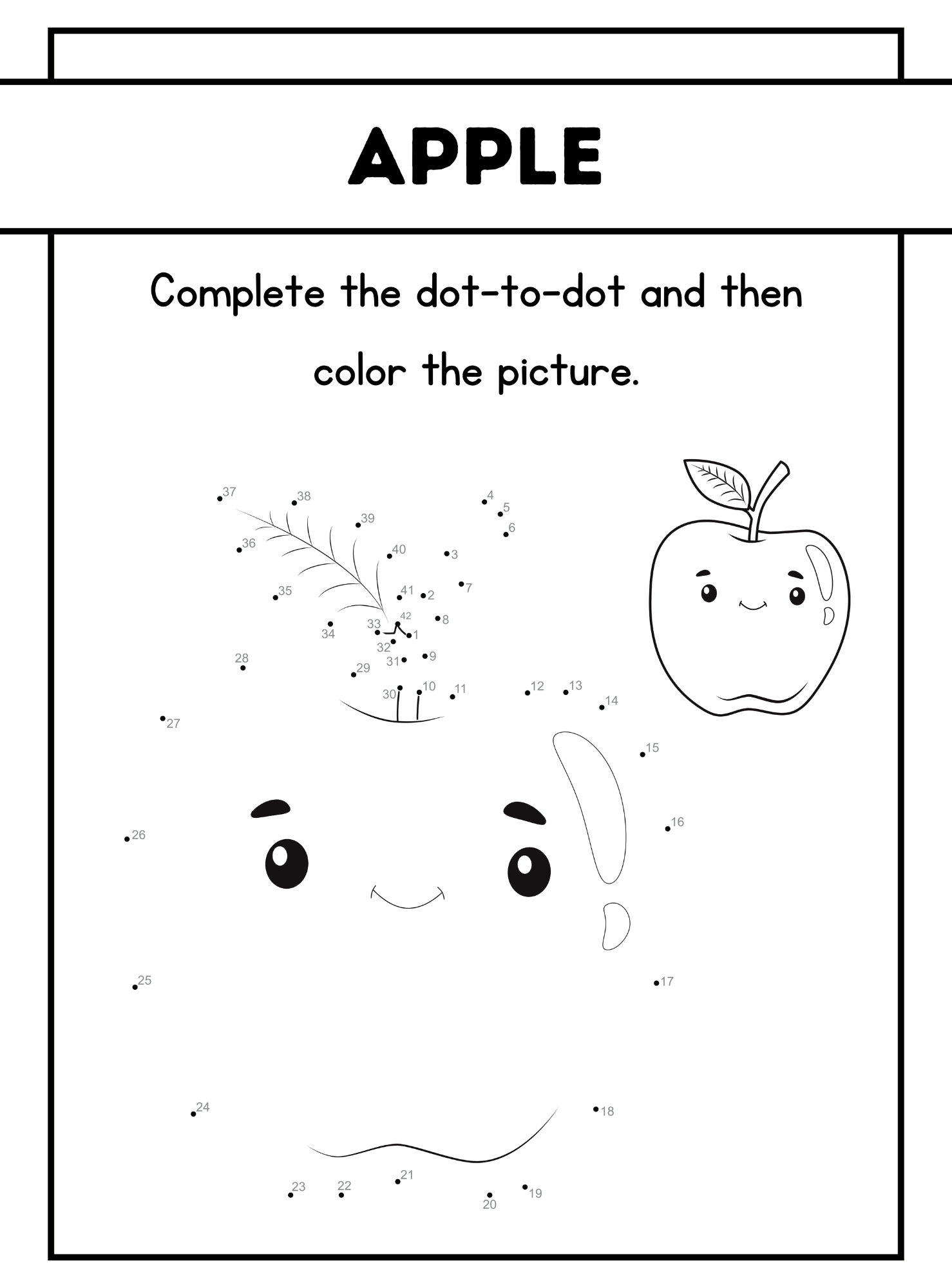 Dot-to-Dot Food & Vehicles Workbook