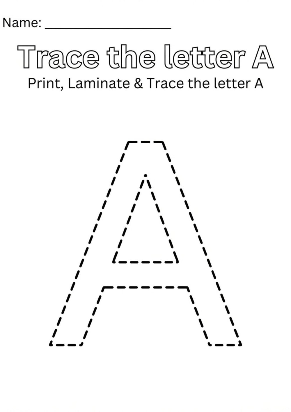 Je Trace &amp; Je Colorie l’Alphabet – Apprends à Écrire de A à Z : – page 1