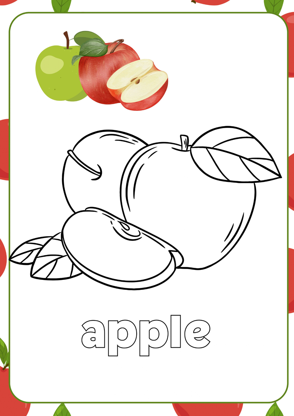 Cahier de coloriage des fruits | Édition anglaise – page 5