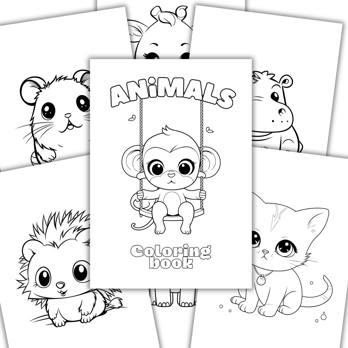 Cahier de coloriage animaux mignons
