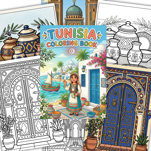Mon Livre de Coloriage de la Tunisie