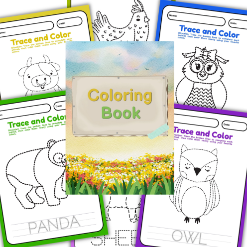 Mon Cahier de Traçage et de Coloriage