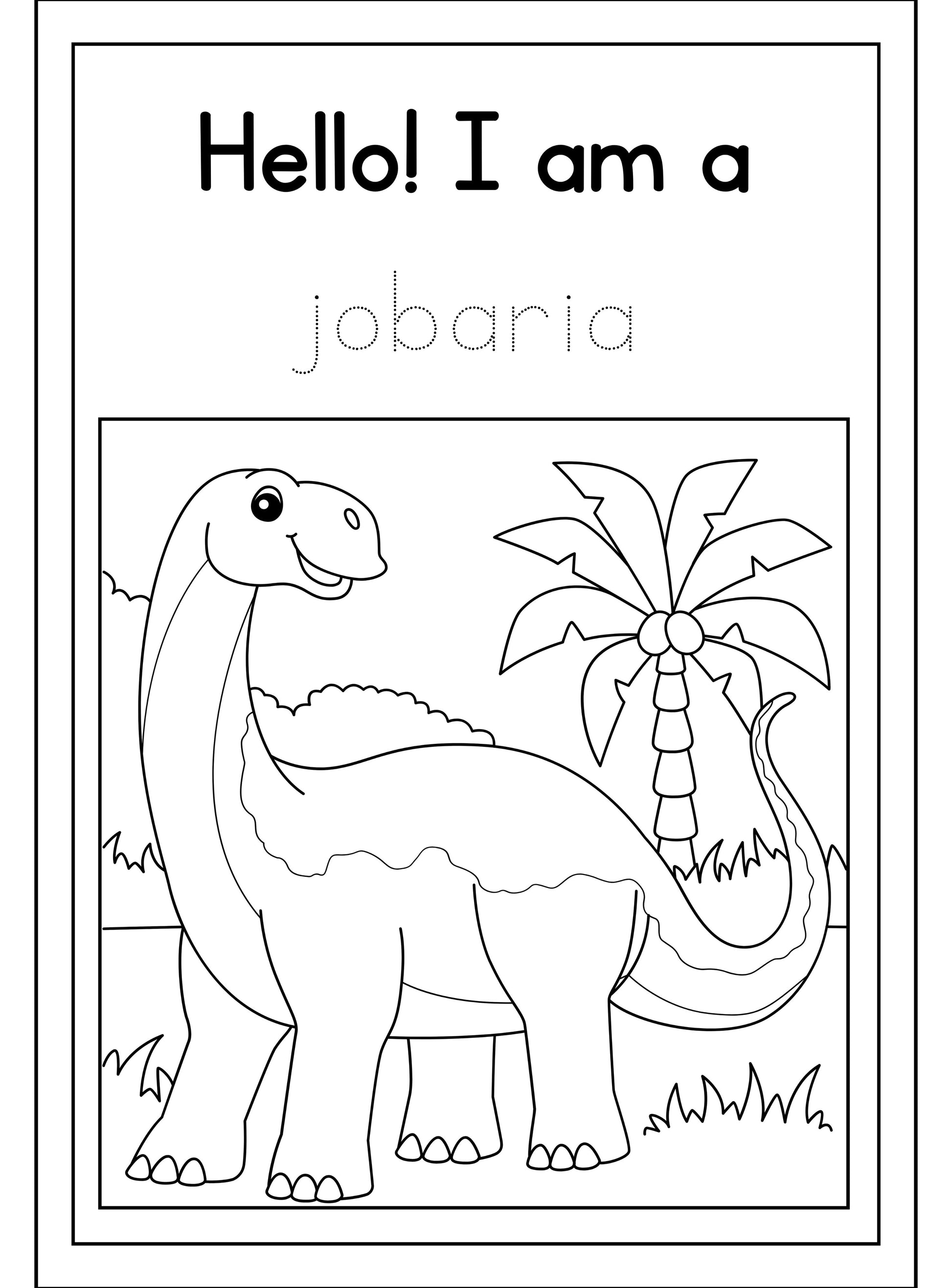 Dinosaur Coloring Book | English Educational Activity Book