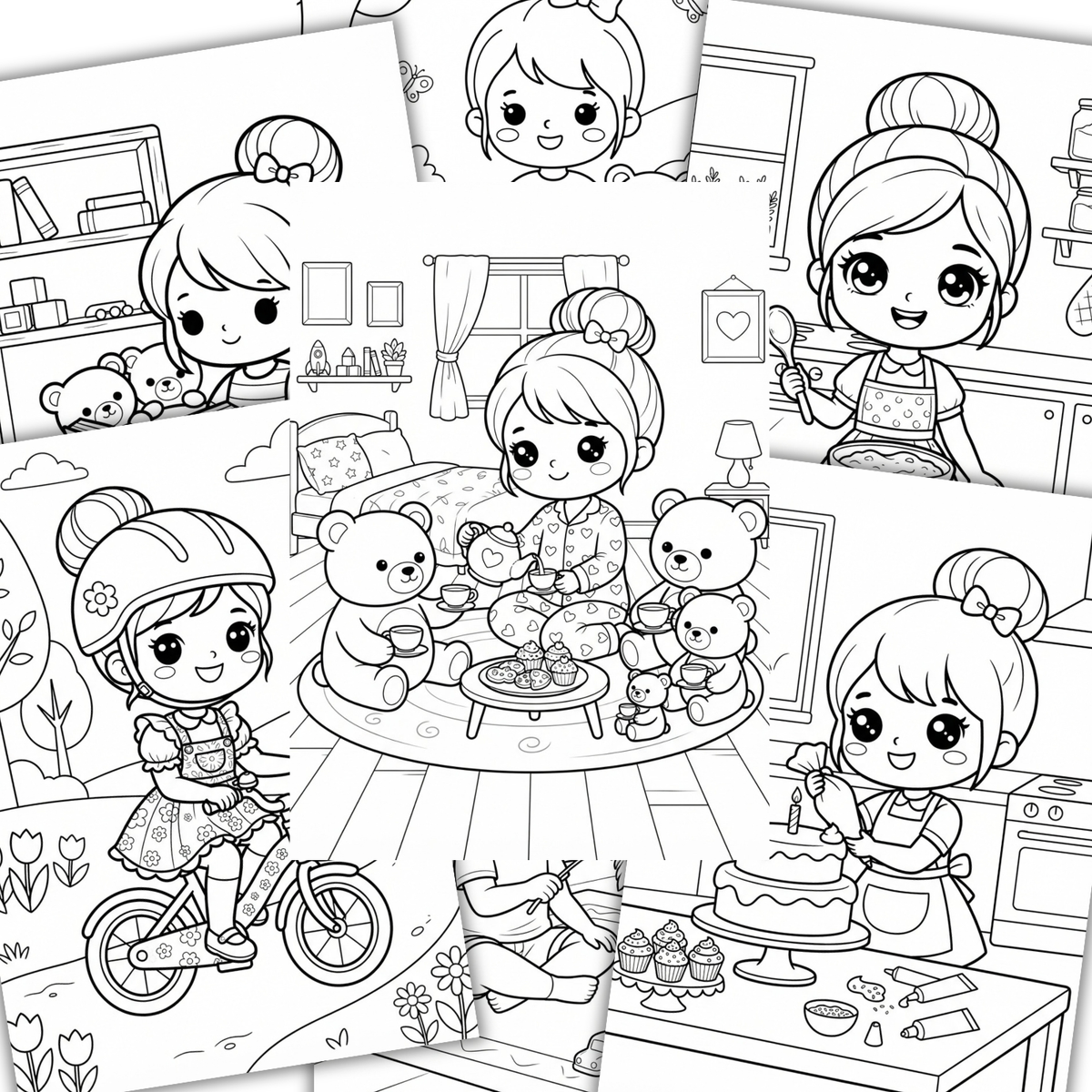 Mon Livre de Coloriage pour Filles – Illustrations Mignonnes