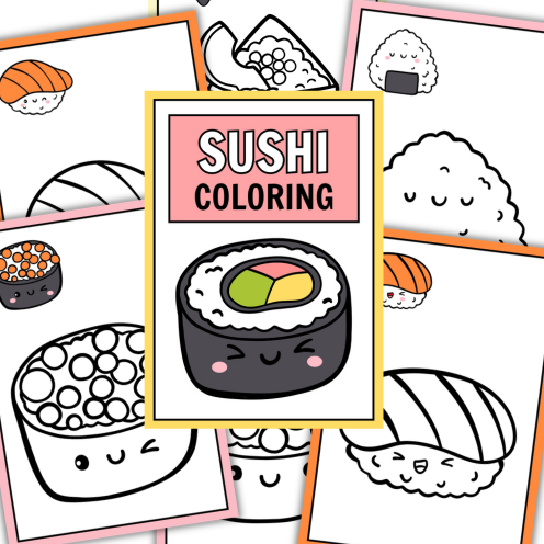 Mon Livre de Coloriage Sushi
