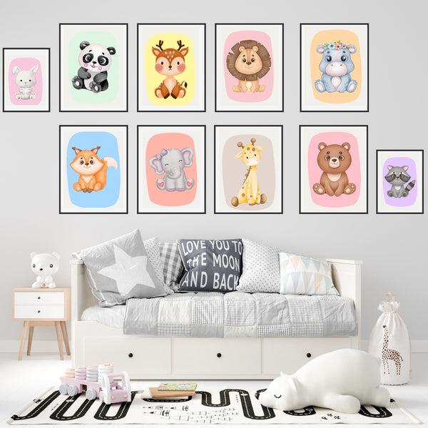 Collection de Décorations Murales Animalières pour Enfants –