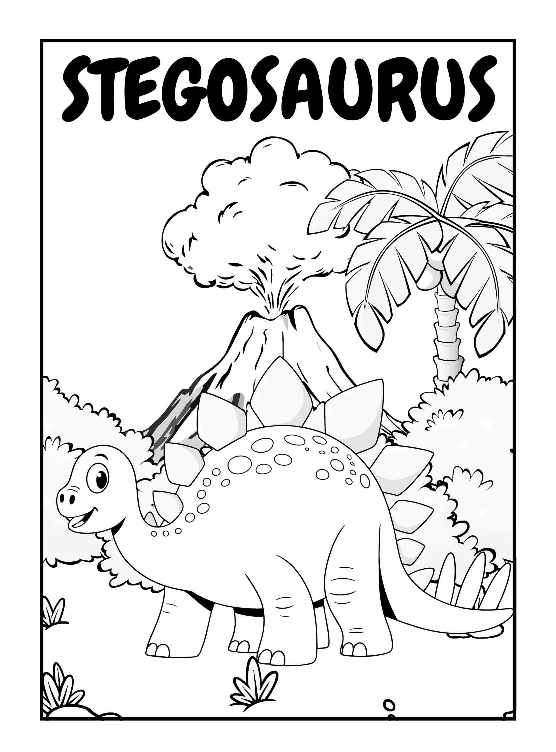 Dinosaur Coloring Book | English Educational Activity Book