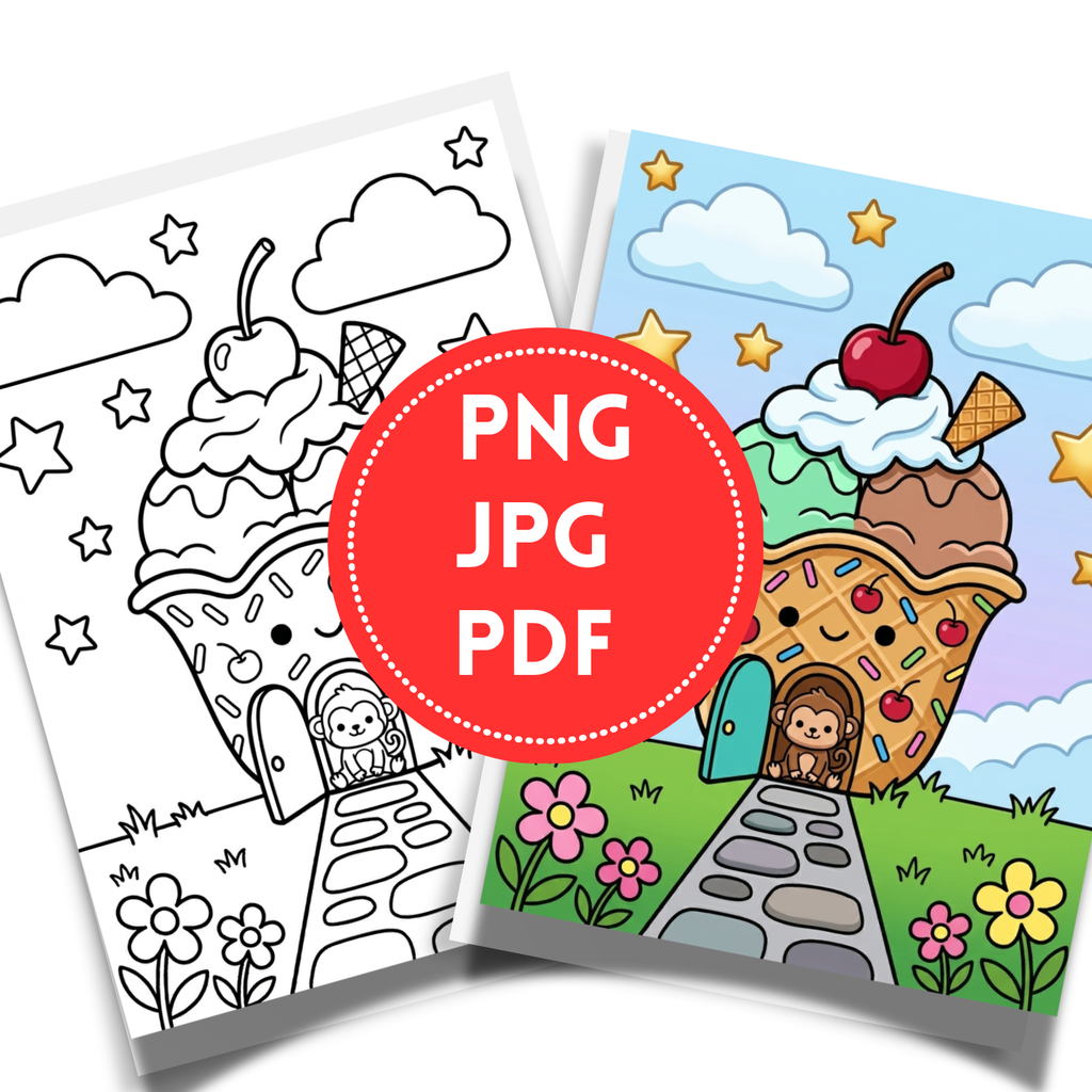 Cute Fantasy Houses Coloring Book | 20 Whimsical Fairy Home Pages