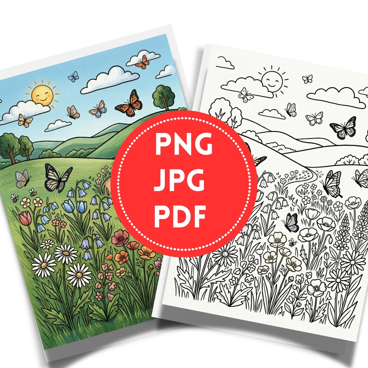 Cute Spring Coloring Book Printable | 20 Whimsical Flower Activity Pages