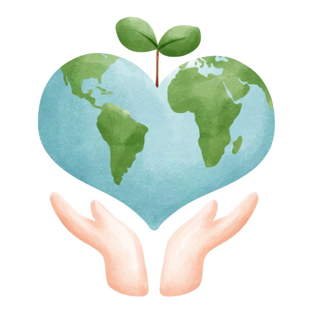 Eco Watercolor Clipart Bundle – Kawaii “Green Earth” Set (Transparent PNGs + SVG + PDF)