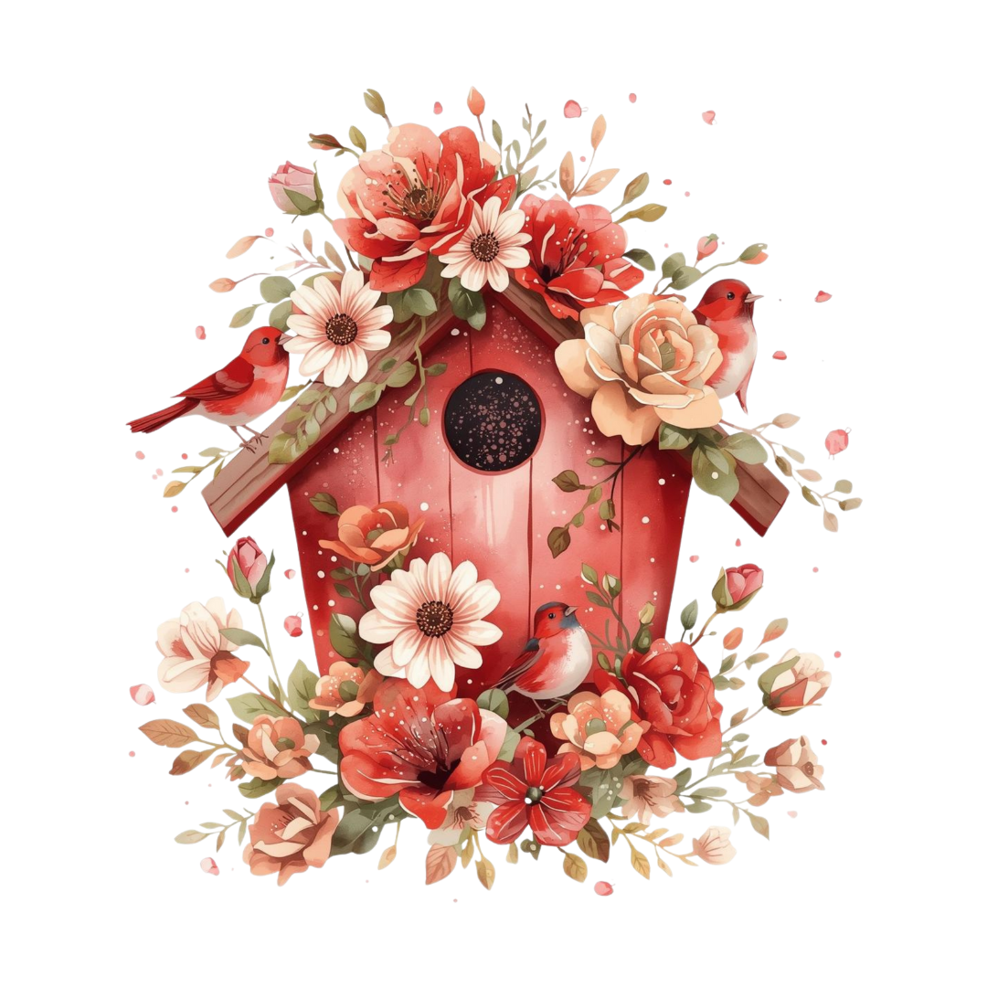 25 Red Floral Watercolor Clipart Bundle – PNG, SVG & PDF