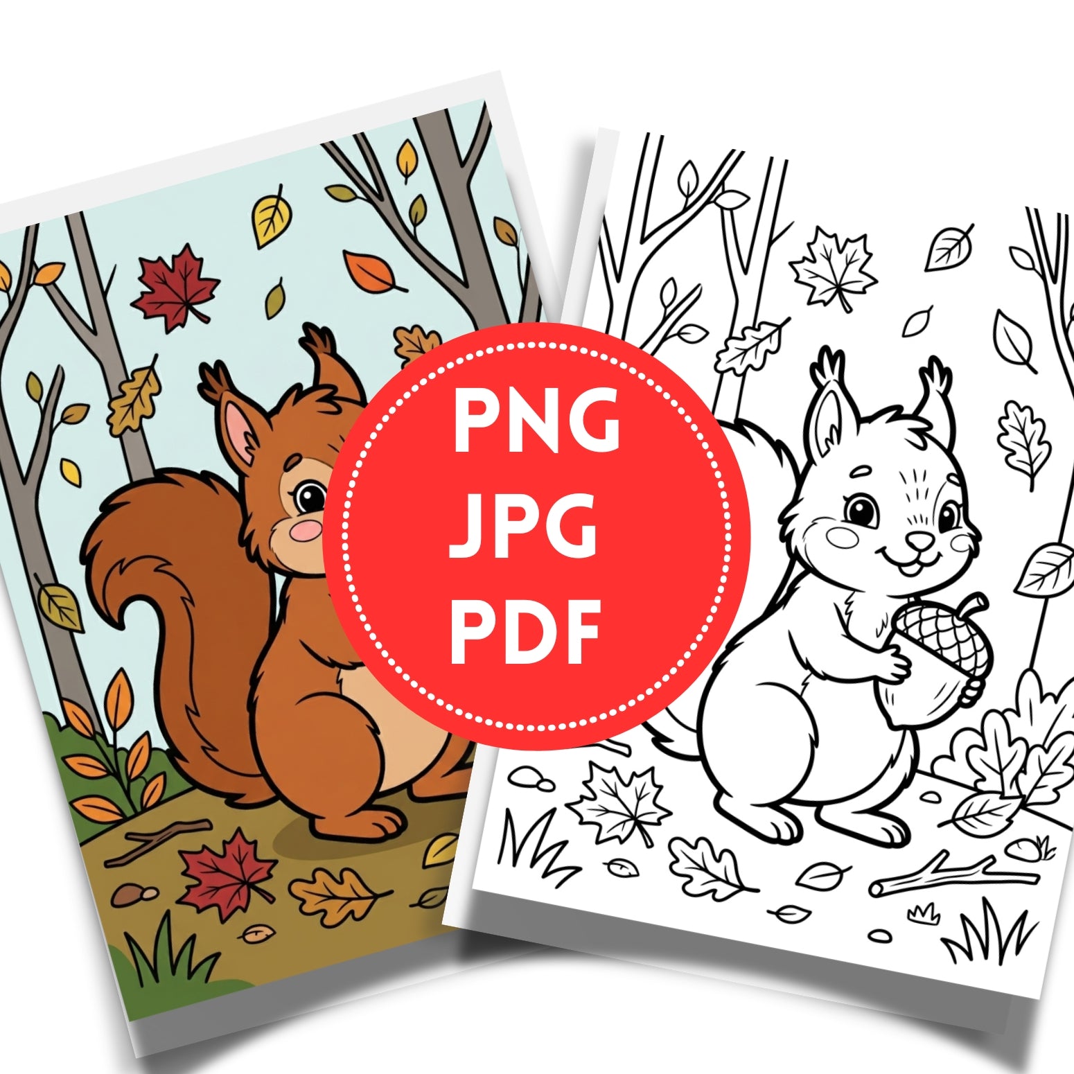 Cute Autumn Coloring Book Printable | 20 Cozy Fall Forest Activity Pages