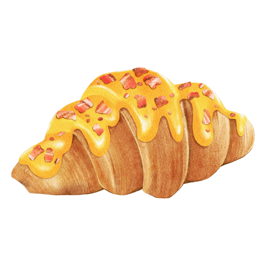 25 Watercolor Stuffed Croissant Sandwich Clipart Set – Sweet & Savory Filled Croissants Collection (Transparent PNG, SVG, PDF)