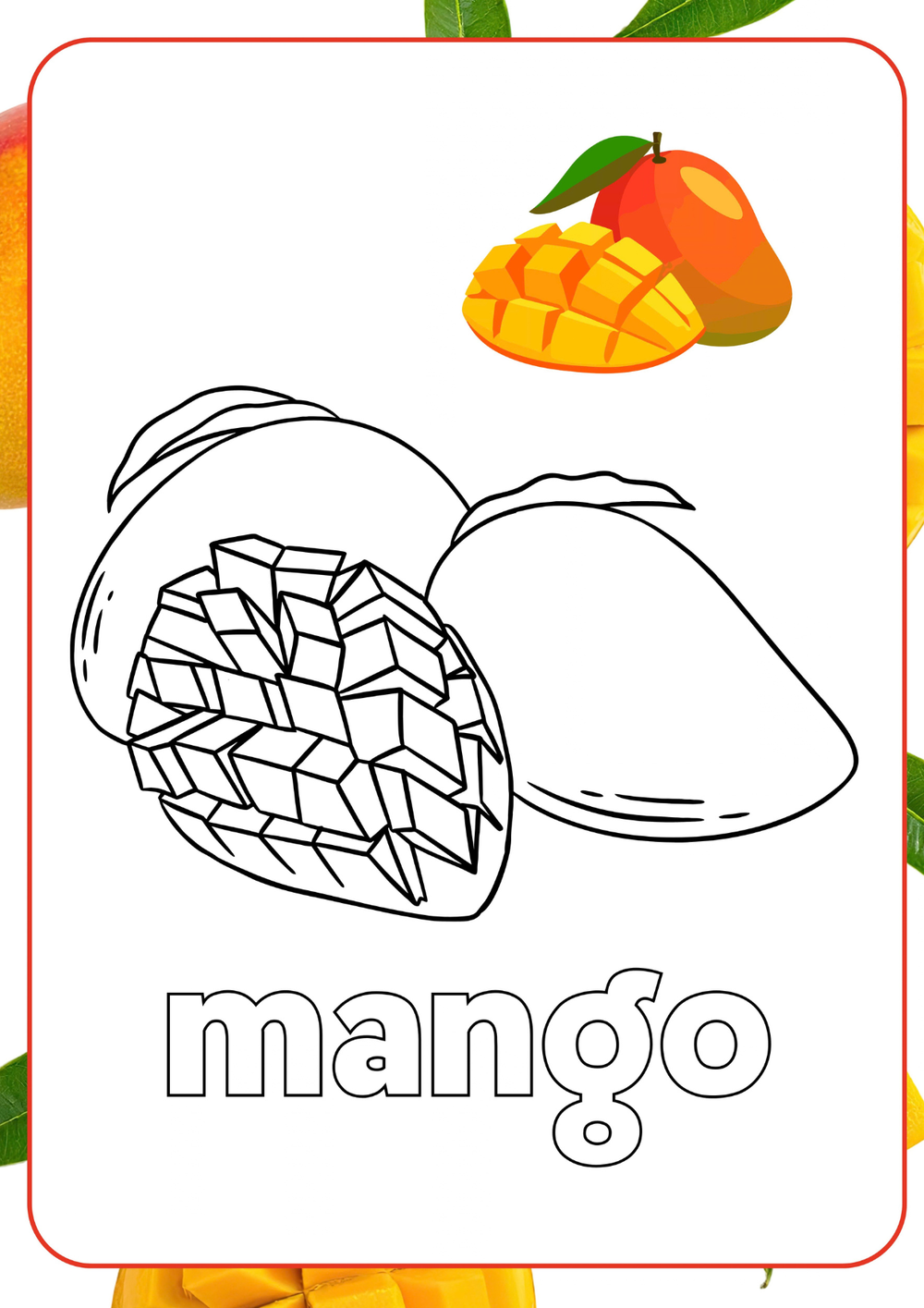 Cahier de coloriage des fruits | Édition anglaise – page 7