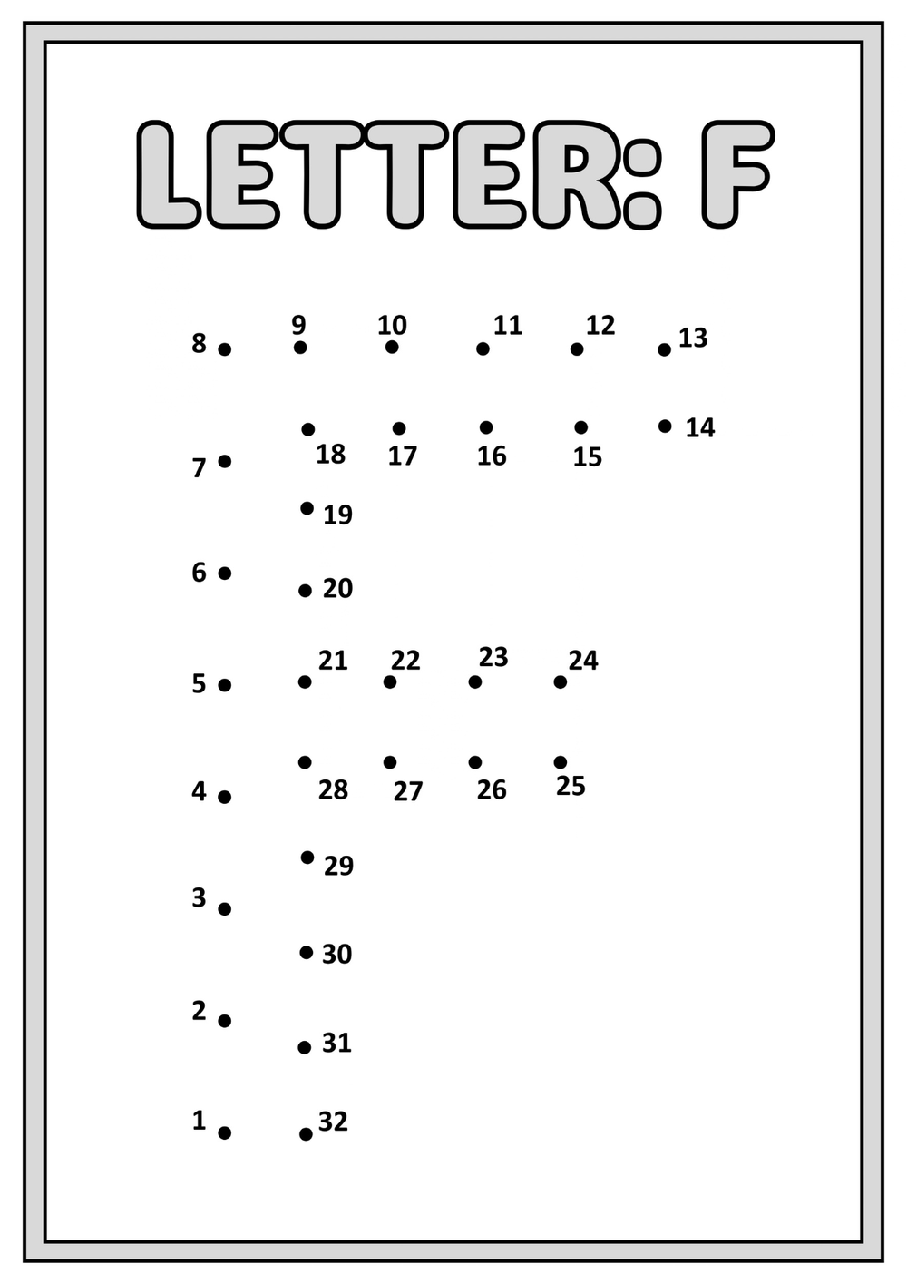 Relier les points – écrire les lettres majuscules – page 15