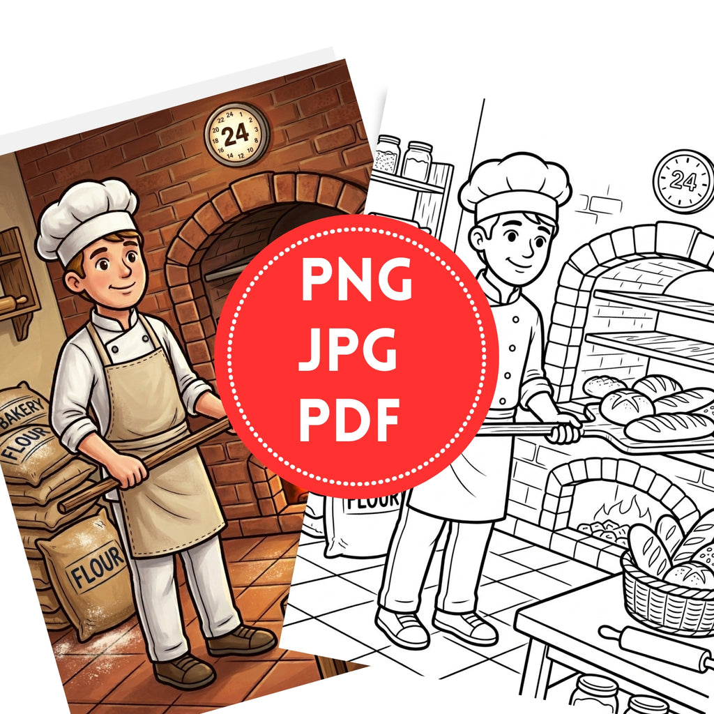 Cute Fun Jobs Coloring Book | 30 Community Helpers Activity Pages