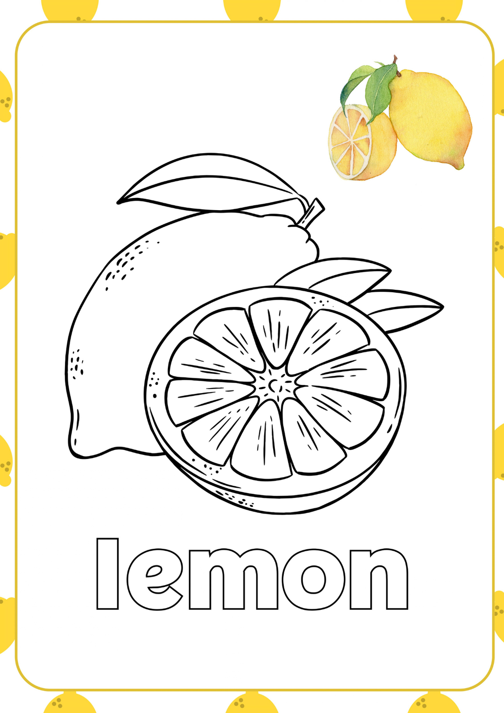 Cahier de coloriage des fruits | Édition anglaise – page 9