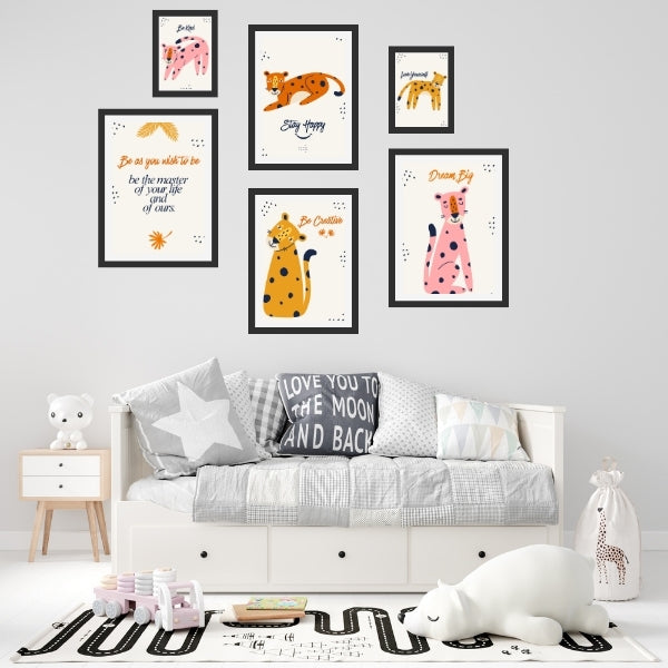 Animal Nursery Prints – Set of 6, Kids Room Decor (Digital Download)