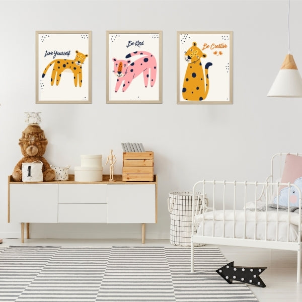 Animal Nursery Prints – Set of 6, Kids Room Decor (Digital Download)