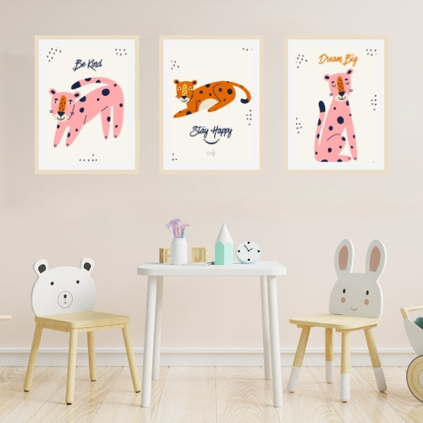 Animal Nursery Prints – Set of 6, Kids Room Decor (Digital Download)