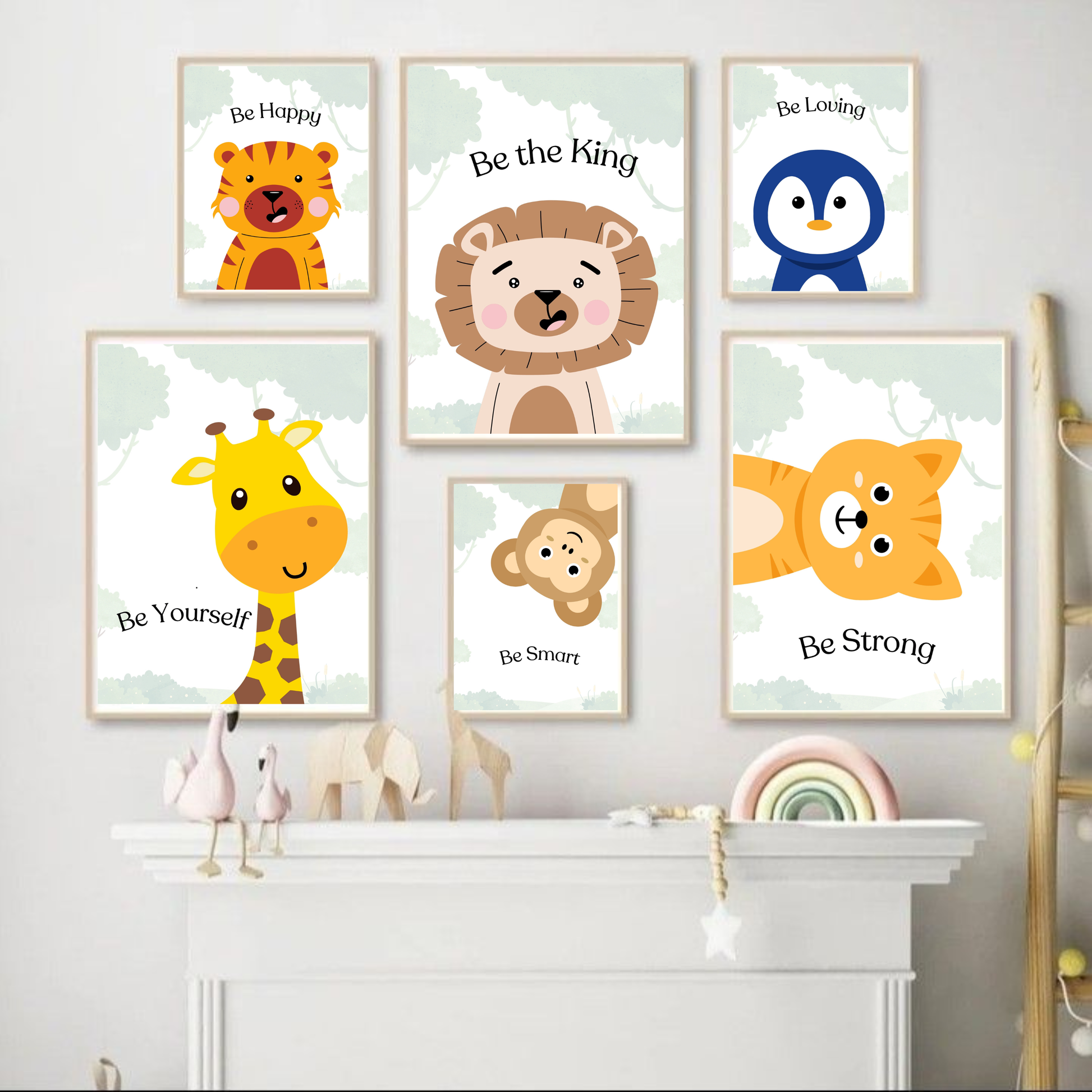 Kids Animal Prints | Positive Nursery Wall Art (Digital Download)