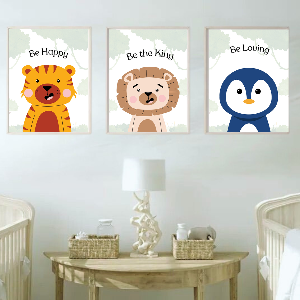Kids Animal Prints | Positive Nursery Wall Art (Digital Download)