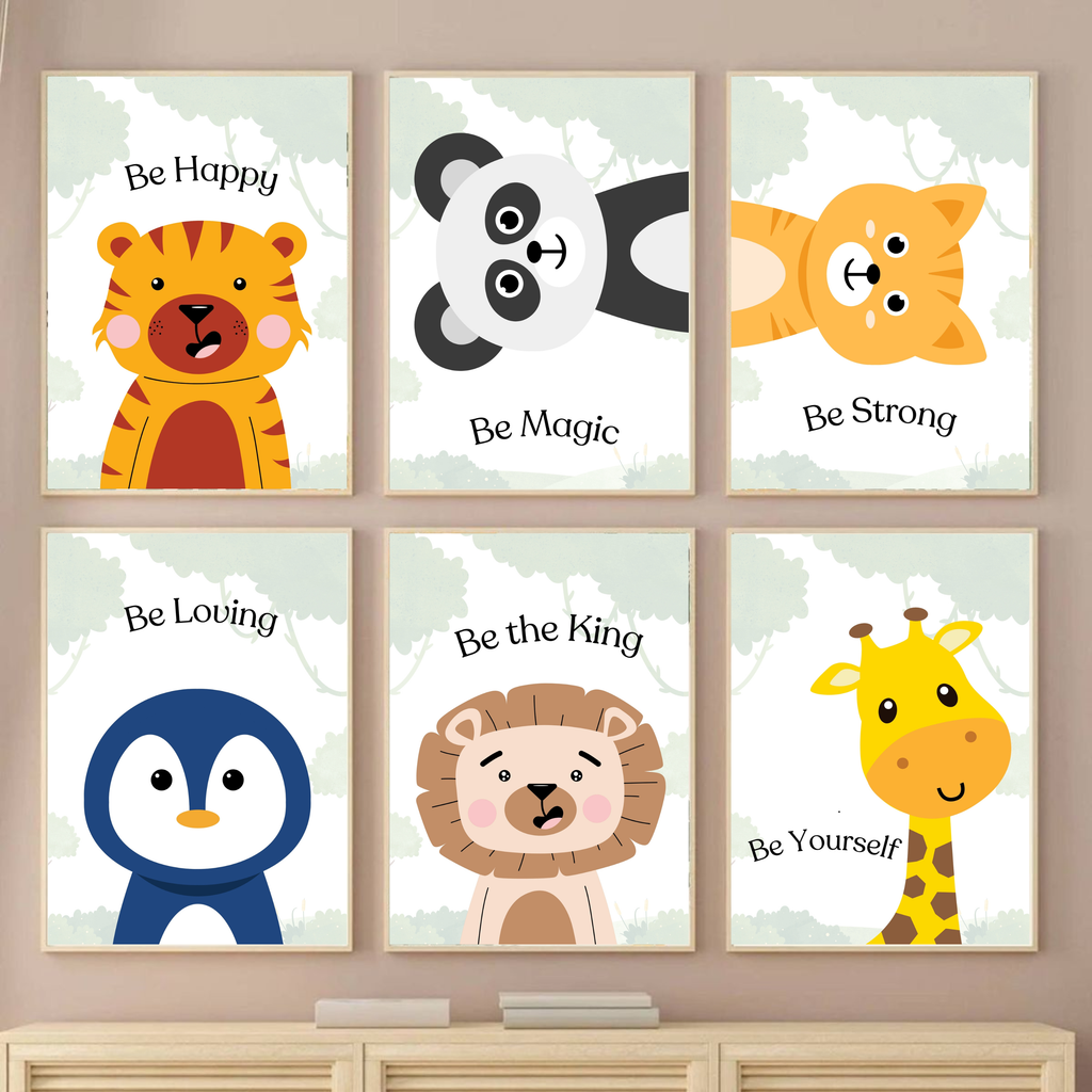 Kids Animal Prints | Positive Nursery Wall Art (Digital Download)