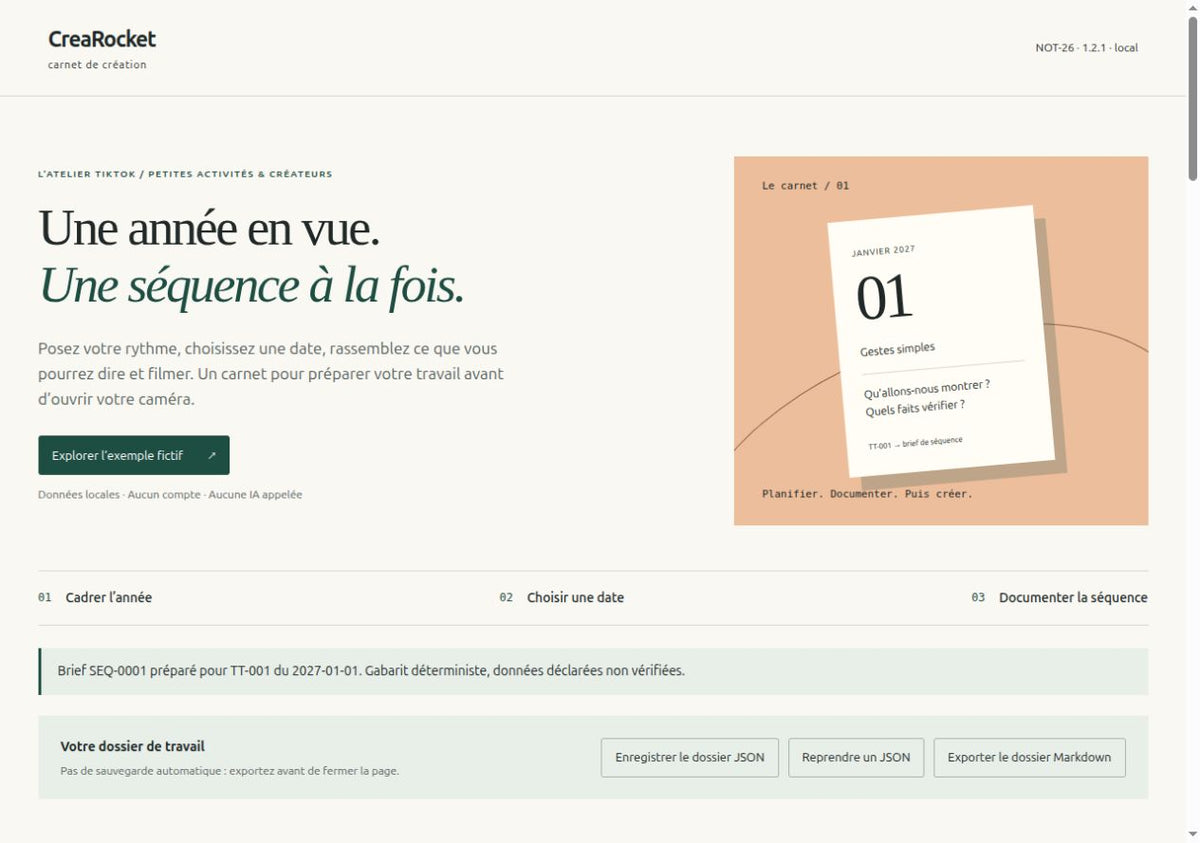 Calendrier TikTok annuel – Atelier de planification et briefs vidéo – aperçu 2