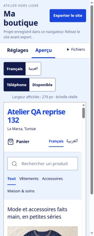 Catalogue boutique FR/AR – Site à personnaliser avec panier et commande WhatsApp – aperçu 6