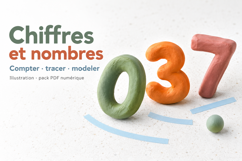 Chiffres et nombres – Compter, tracer, modeler | 3 cahiers PDF, 30 pages – page 1