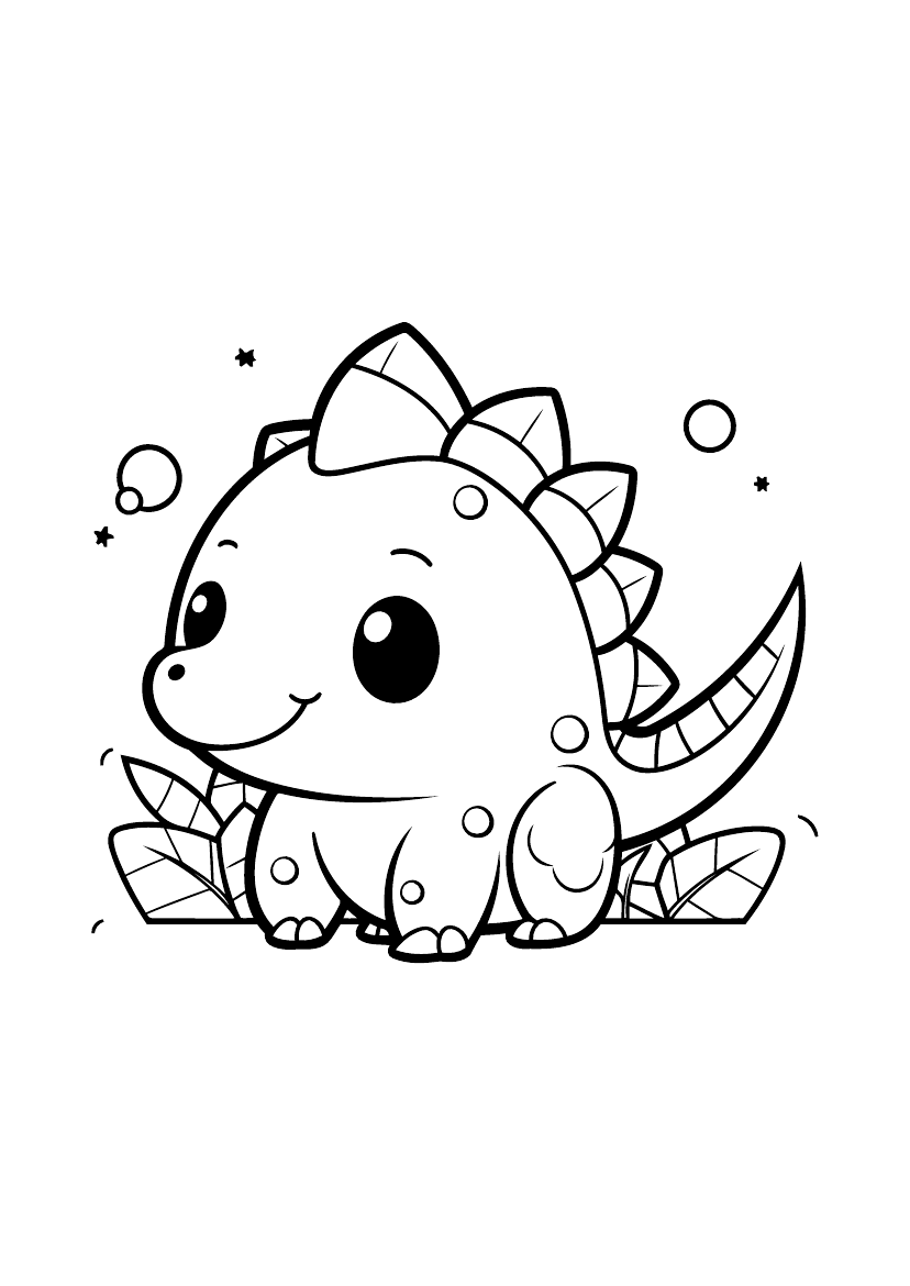 Coloriages – Animaux, dinosaures et aliments – aperçu 3