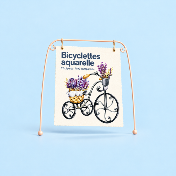 Illustration 3D — Collection de 25 cliparts de bicyclettes