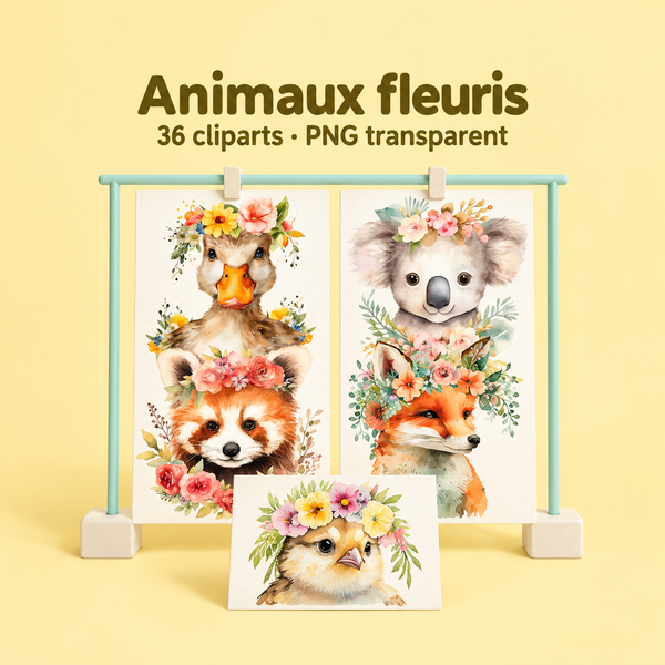 Illustration 3D — Collection de 36 cliparts d’animaux