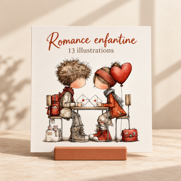 Illustration 3D — Collection Romance Enfantine – 13 illustrations numériques premium | Sublimation & créations DIY