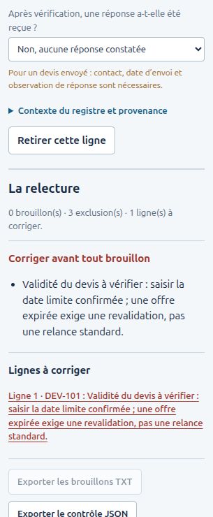 Devis et factures – Classeurs FR/EN et suivi des devis envoyés – aperçu 6