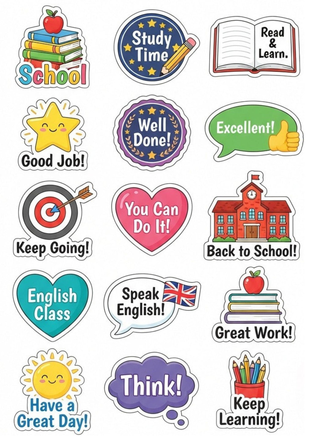 Planches de stickers à imprimer – 24 pages illustrées – visuel 2