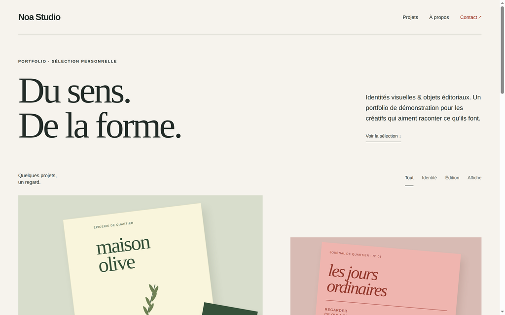 Portfolio créatif — projets et personnalisation locale – visuel 2