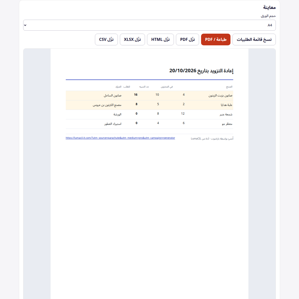 Réassort — seuils d'alerte et quantités à commander FR/AR/EN – visuel 3