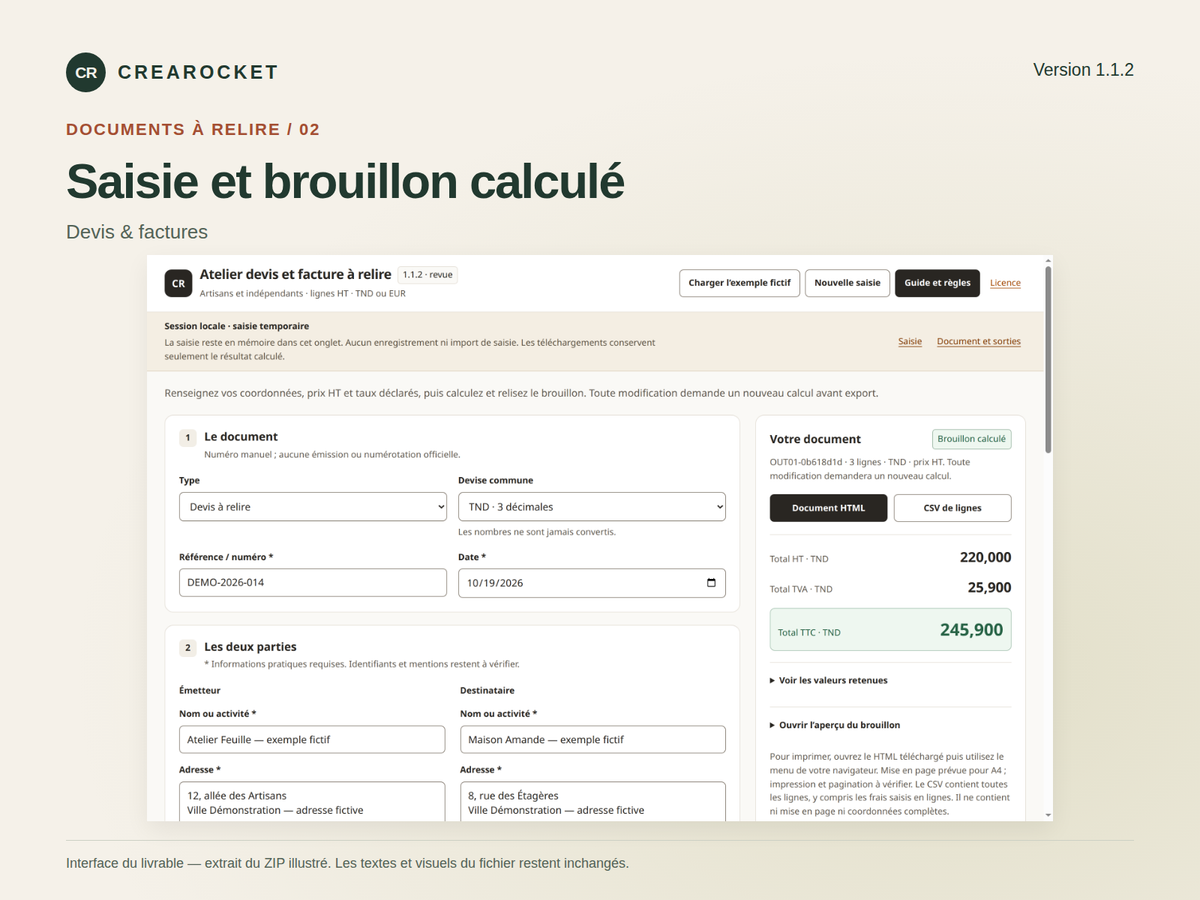 Création de devis et factures à partir d’un message client – visuel 3