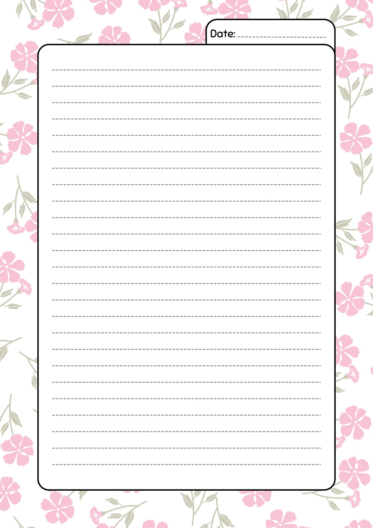 Carnet floral rose à imprimer – notes, to-do et habitudes (7 pages) – visuel 3