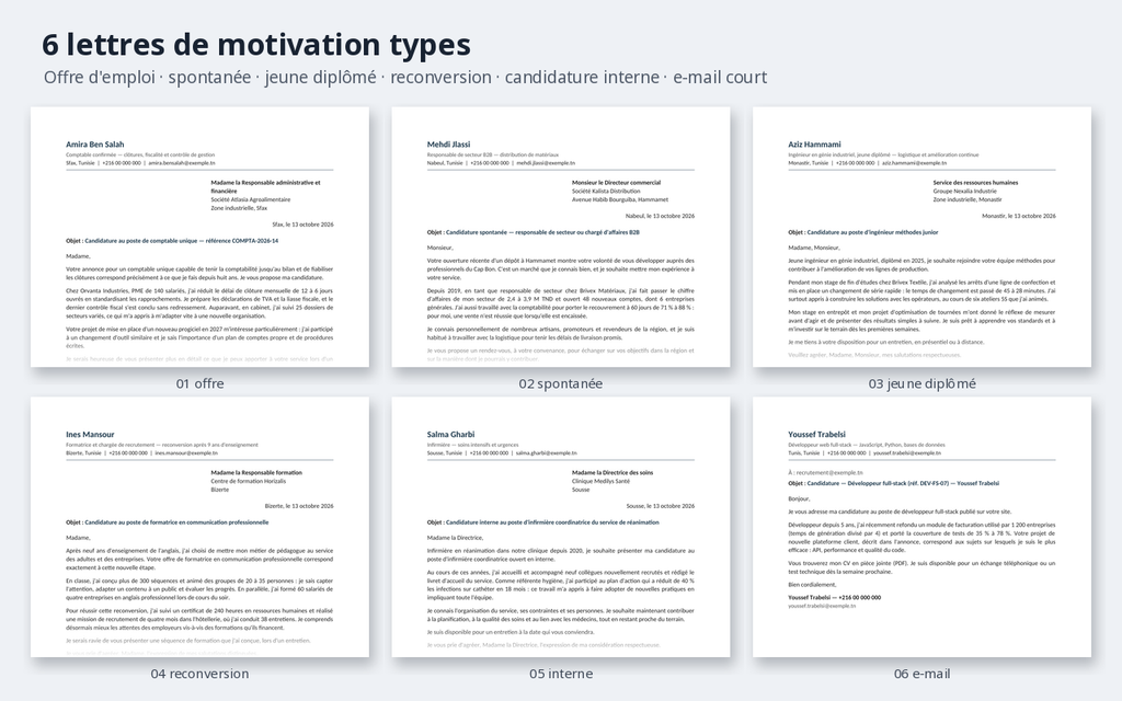 CV et texte d’accompagnement — trois parcours FR/EN/AR – visuel 3