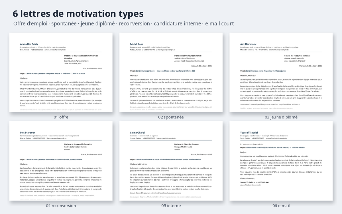 CV et texte d’accompagnement — trois parcours FR/EN/AR – visuel 3