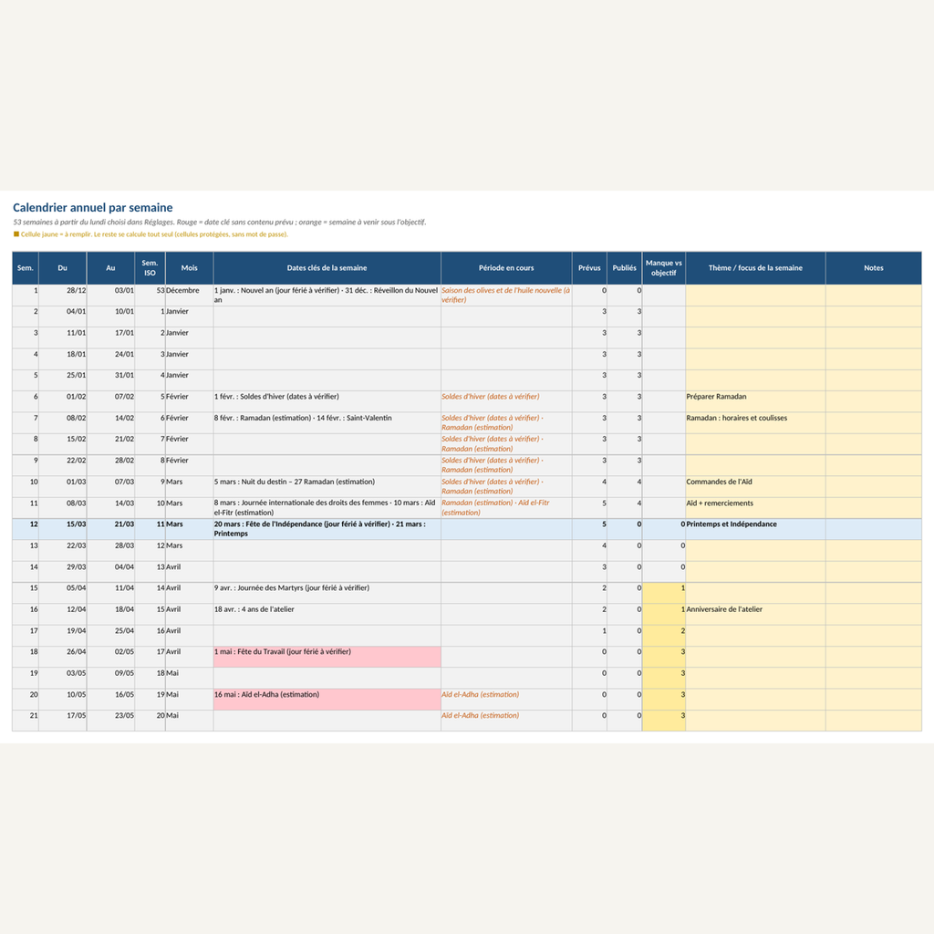 Calendrier éditorial annuel – visuel 3